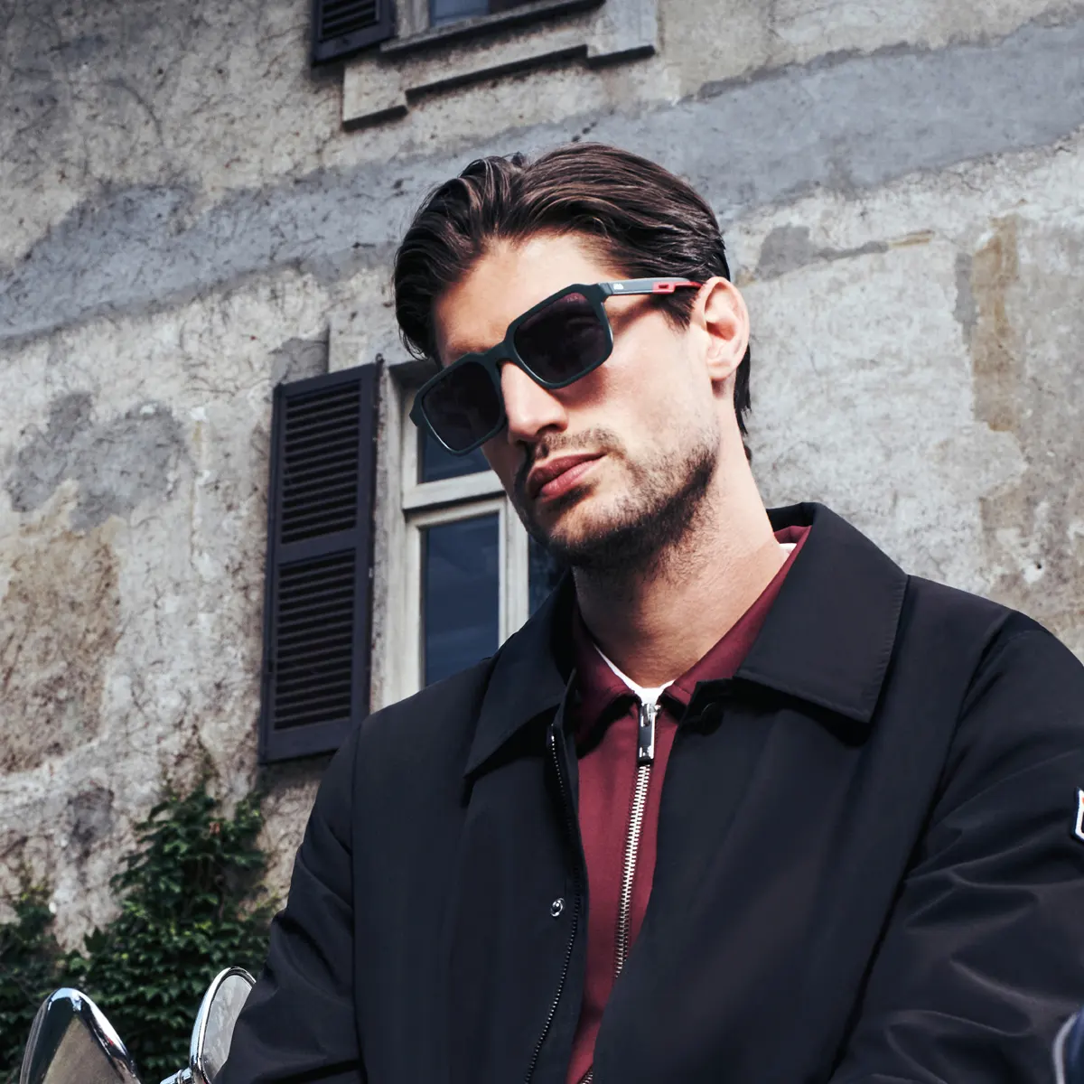 model of glasses worn Mattia Guolo 20250516 FILA 03 FW KV VESPA 1677